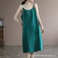 Cotton Nguyên Chất Không Tay Áo Nữ Mùa Xuân Plus Size Quần Áo Nữ Rời Bên Trong Vải Lanh Cotton Giữa Chiều Dài Váy Nữ 5.26