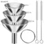 5 Phễu Inox Kim Loại, Bộ 3 Phễu Nhỏ Lớn, Phễu Mini Cấp Thực Phẩm Cho Nhà Bếp VN