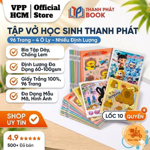 Tập Vở Học Sinh Thành Phát 96 Trang 4 ô ly định lượng 60-70-80-100gsm