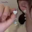 AqToCna Xu Hướng Mới Lấp Lánh Kéo Dài Tòn Ten Bông Tai Nữ Pha Lê Thanh Lịch Hình Trái Tim Mặt Dây Chuyền Bông Tai Tiệc Cưới Trang Sức Quà Tặng AqToCna