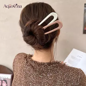 AqToCna Mới Hình Chữ U Nĩa Tóc Mới Phụ Kiện Tóc Nhựa Tóc Sti Thiết Kế Sáng Tạo Dụng Cụ Tạo Kiểu Tóc Nữ Quà Tặng AqToCna