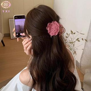 Y.X.I Mồ Hôi Hoa Hồng Vuốt Tóc Kẹp Nữ Thời Trang Hàn Quốc Cá Mập Kẹp Tính Khí Thanh Lịch Phụ Kiện Tóc Mới