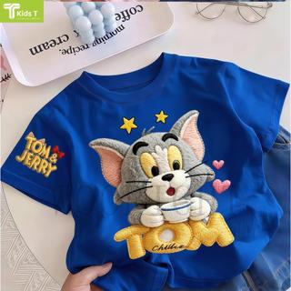 COD✅ (Hồ Chí Minh)Kids T Mall Áo phông tay ngắn In hình hoạt hình Áo Kiểu rộng và ấn tượng Trẻ em thời trang #VN1255