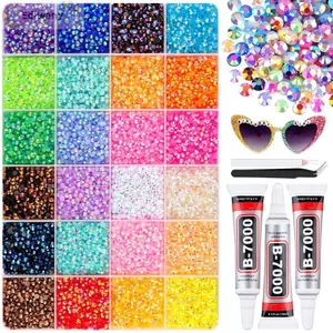 Kim cương giả thạch EDIWANY, Đồ dùng thủ công nhiều màu Bộ kim cương giả nhựa, Hot Sparkling DIY Trang trí nghệ thuật Bedazzling Kim cương giả cho nghệ thuật làm móng
