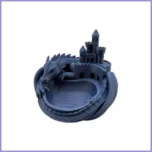 Khay Trang Sức Nhỏ 3D In Hình Lâu Đài Rồng Móc Khóa Tổ Chức Trang Trí Nhẫn Dành Cho Nữ Nữ Mẹ mueadsyvn