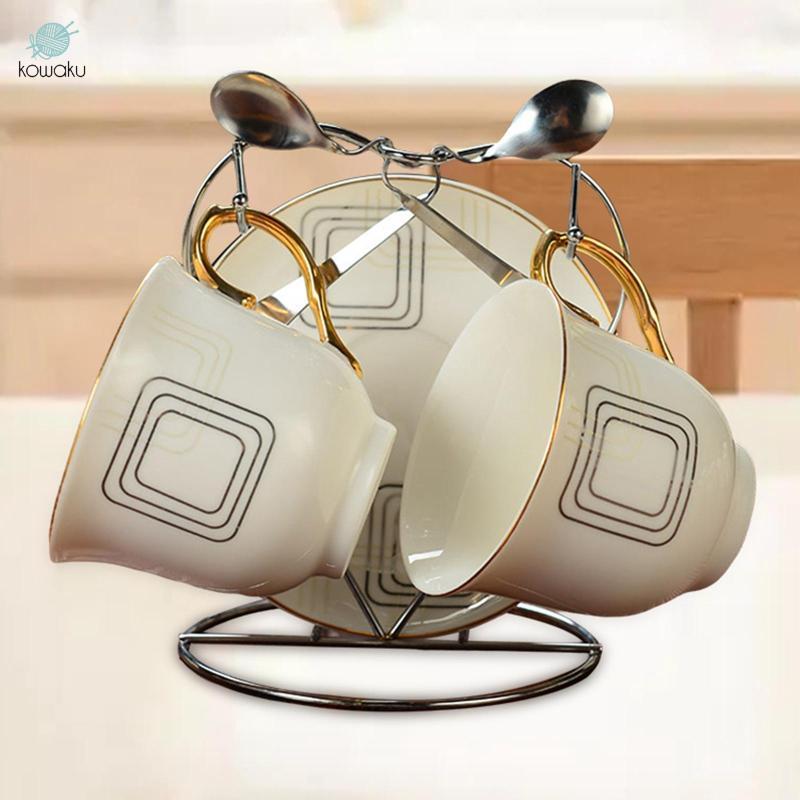 Giá sắp xếp cốc Chất liệu sắt Khay sấy cốc cho dụng cụ pha cà phê và trà Bảo quản tại nhà