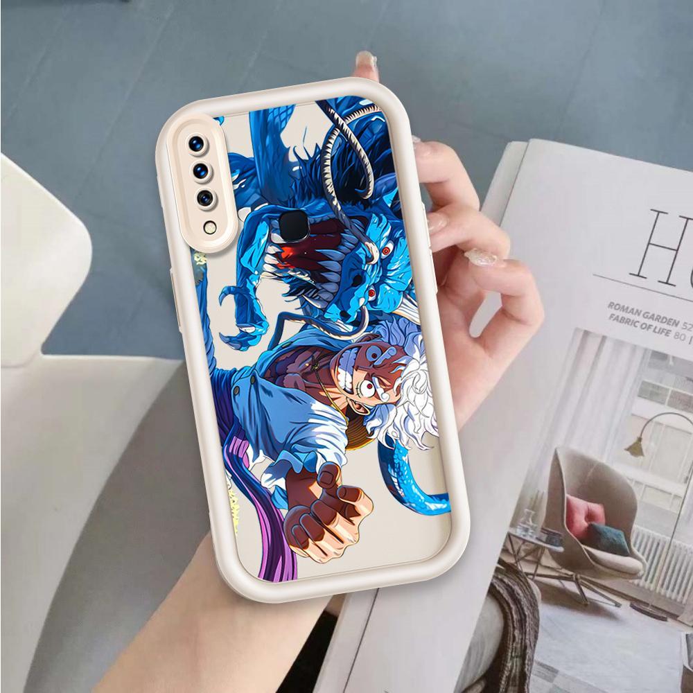 Vỏ Cho VIVO Y17 Y12 / Y12i Y15 1901 1902 1904 Phim Hoạt Hình Silicon Màu Kẹo Vỏ Điện Thoại Mềm TPU One Piece Luffy ZARO Sinh Viên Mắt Thiên Thần Mặt Sau Chống Sốc