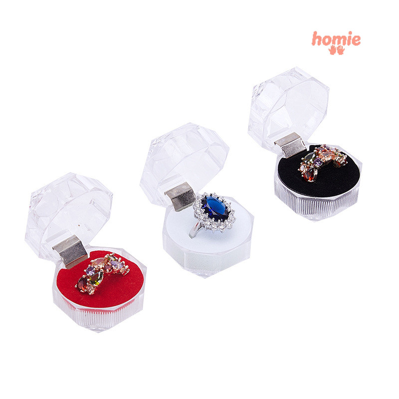 ✨Homie✨ Hộp đựng lơ bida, hộp đựng nhẫn, chất liệu acrylic trong suốt 3,5cm x 3,5cm