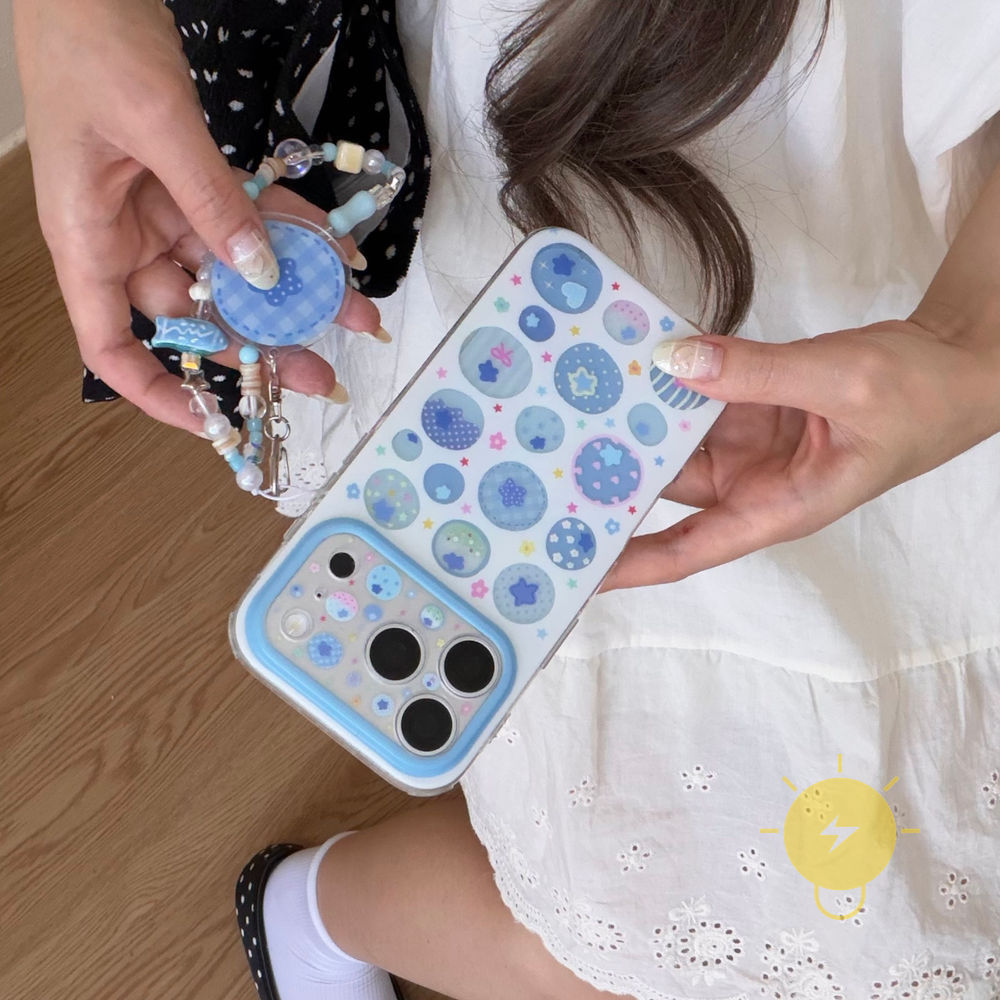 Phone Case For iPhone 17 Pro Max 16 15 TPU Keychain Chain Aesthetic Korean Cute