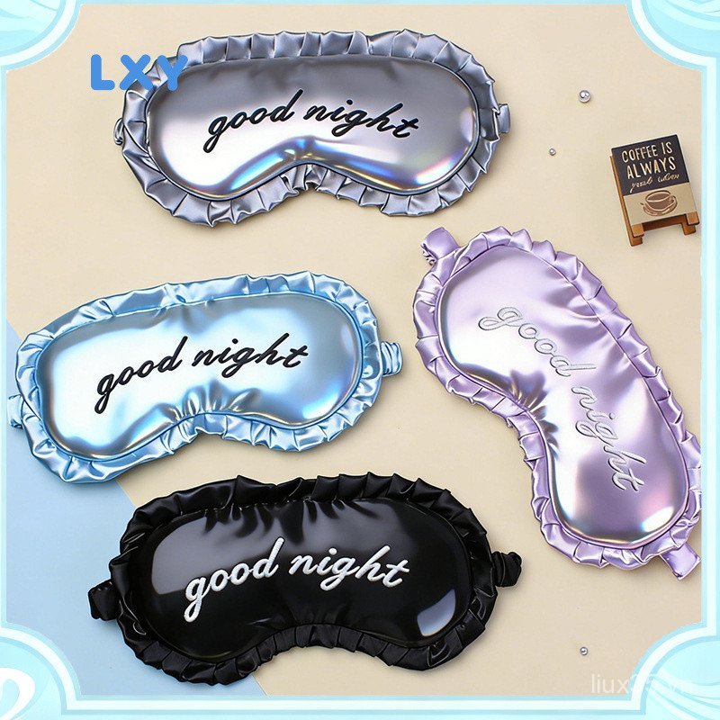 LXY Hai Mặt Giả Lụa Nóng Lạnh Nén Mặt nạ Mắt Bữa Trưa Nghỉ Mềm Mại Thoải Mái Thoáng Khí Ngủ