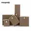MARGREDY Mặt Dây Chuyền Vòng Tay Hộp, Vải Lanh Gỗ Bảo Vệ Bụi Hộp Trang Sức, Vintage Lông Cừu Lót Đa Năng Nút Đóng Hộp Nhẫn Du Lịch Cho Vợ Mẹ Con Gái Và Bạn Bè
