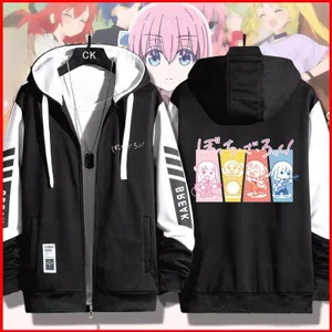 YB1 BOCCHI THE ROCK Gotoh Hitori anime dây kéo Áo khoác Unisex Top BY1