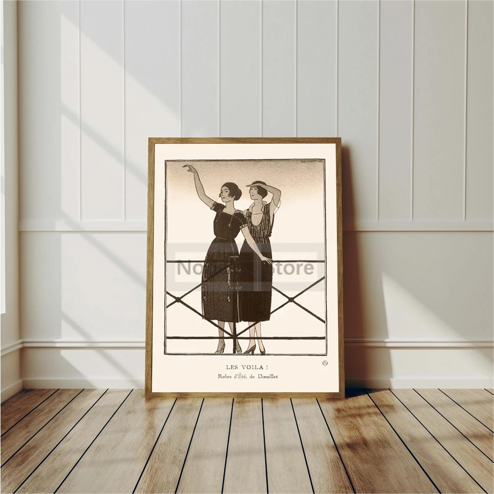 A1DE Vintage Pháp Deco Nghệ Thuật Minh Họa Poster Thời Trang Sang Trọng In Canvas Tranh Treo Tường Nghệ Thuật Hình Ảnh Phòng Nhà Trang Trí Thời Trang