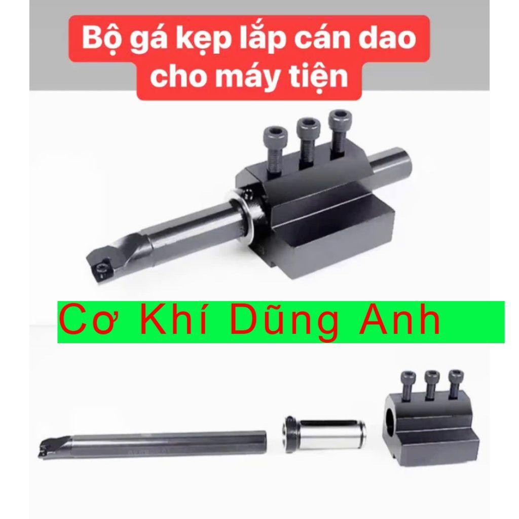 BỘ GÁ KẸP CHO MÁY TIỆN CƠ CHUYỂN ĐỔI KẸP VUÔNG 20,25 SANG KẸP CÁN DẠNG LỖ PHI 6mm đến 32mm