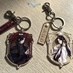 E-WOITD Thời Trang Anime Thiên Đường Chính Thức Phước Lành Móc Khóa Tian Guan Ci Fu Hua Cheng Xie Lian Móc Khóa Arcylic Mặt Dây Chuyền Túi Quà Tặng Trang Trí E-WOITD