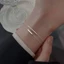 Vòng tay dây chuyền BRBRAA, Vòng tay bạc nhẹ hai lớp, Thời trang Hàn Quốc Màu bạc mịn Pulseras Mujer Quà tặng bé gái