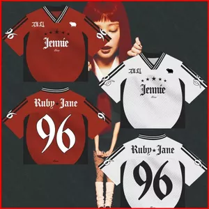 Blackpink YB1 BLACK PINK NHƯ JENNIE áo cotton giống như RUBY JANE Áo thun ngắn tay hàng đầu dạo phố BY1