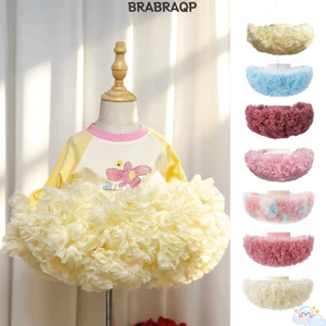 Váy Tutu BRABRAA Bé Gái, Váy Pettiskirt Vải tuyn Mềm, Trang Phục Ngọt Ngào Eo Co Giãn Khối Lượng Cao Vải tuyn Nhẹ Nửa Váy Chụp Ảnh