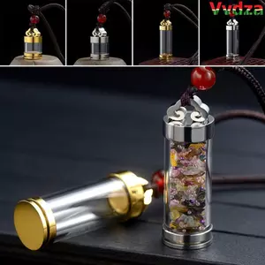 VVDZA Chúc Chai Mặt Dây Chuyền, Máy Khuếch Tán Tinh Dầu Tưởng Niệm Trang Sức Nước Hoa Lọ Vòng Cổ, Hương Liệu Vàng Bạc Mở Chai Nước Hoa Dây Chuyền