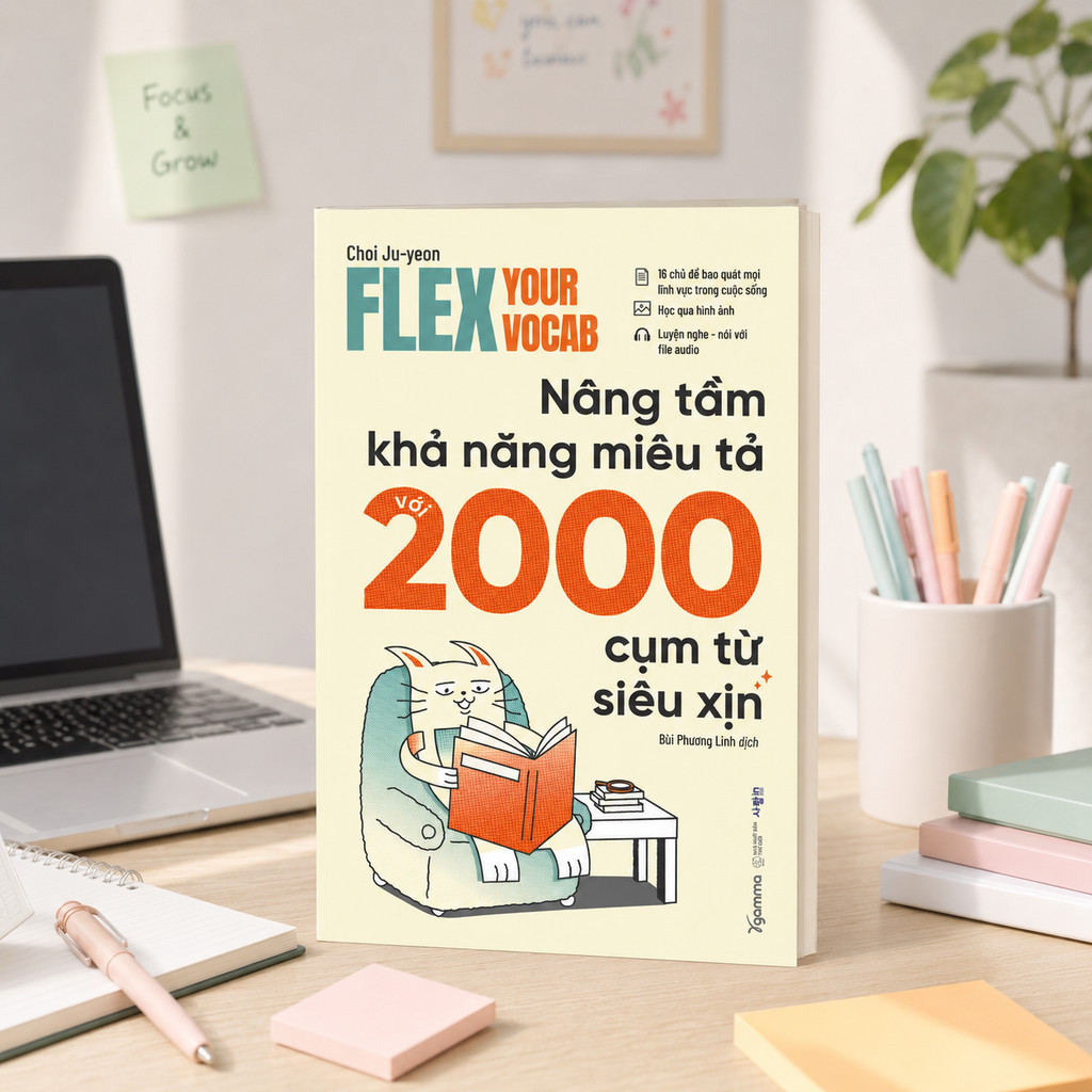 Sách - Flex Your Vocab: Nâng tầm khả năng miêu tả với 2000 cụm từ siêu xịn (Gamma Books)