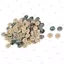 PYCOU 100 Chiếc Nút Gỗ, Hình Tròn Phối Màu Sắc Nút Gỗ Trang Trí, May 2 Lỗ Nút In Hỗn Hợp Dự Án DIY