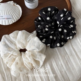 Yoing / Phong Cách Mới Phong Cách Hàn Quốc Thêu Hoa Scrunchy Dây Buộc Tóc Phong Cách Lười Scrunchy Phụ Kiện Tóc