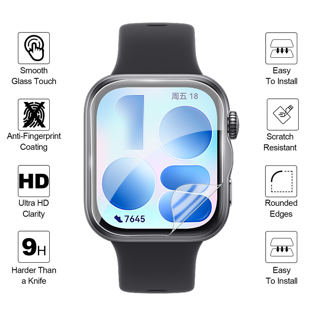 5 Miếng Dán Bảo Vệ Toàn Diện Hydrogel Mềm Cho Huawei Watch Fit 5 Pro / 5 / 4 Pro / 4 Phim Bảo Vệ Màn Hình