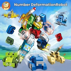10 Đồ chơi Robot biến hình số - Đồ chơi Montessori giáo dục DIY cho trẻ em