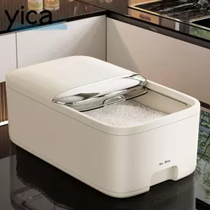 Bình kín YICA, Hộp đựng gạo dung tích lớn chống côn trùng, có nắp trượt Chống ẩm Hộp đựng thực phẩm ngũ cốc 5 / 10kg