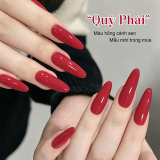 Miss Gooey Sơn móng tay gel màu đỏ hồng xu hướng mùa hè mới năm 2026 kiểu vẽ móng nghệ thuật màu đỏ thanh long tôn dáng và thời thượng.