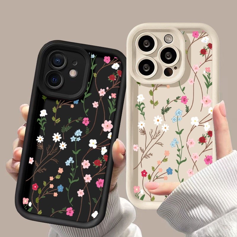 Ốp Điện Thoại Lá Hoa Cho Infinix TECNO SPARK 50 30C 20C 40C 10 20 30 Pro Plus GO 2025 2024 2022 GT 20 10 30 Pro CAMON 50 40 20 30 Pro Vỏ Bảo Vệ Camera Sang Trọng Silicon