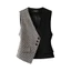 Màu Sắc Phù Hợp Với Cổ Chữ V Vest Nữ Phong Cách Ngắn 2025 Mùa Xuân Thiết Kế Thời Trang Không Đều Áo Vest Thường Ngày Bên Ngoài Trận Đấu 6.4