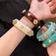 PNPIA- Bohemian Shell Nhựa Braclets Dành Cho Nữ Hình Học Hyperbole Vintage Lắc Tay Trang Sức Thời Trang Thanh Lịch Acrylic Pulseras