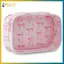 Túi trang điểm PVC BVY Túi giặt nơ màu hồng trong suốt Túi du lịch chống nước Mỹ phẩm và đồ vệ sinh.