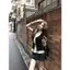 Phong cách Hàn Quốc Hot Girl Ren khâu tay ngắn Thiết kế mùa hè Phong cách mới Slim-fit Niche Slimmer Look Unique Fake Áo hai mảnh