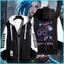 SY3 Arcane Liên Minh Huyền Thoại JINX anime Dây Kéo Áo Khoác Áo Unisex Top YS3