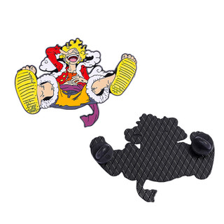 1 Một Mảnh Luffy Hoạt Hình Kim Loại Men Pin Anime Nhân Vật Hợp Kim Thổ Cẩm Huy Hiệu Túi Trang Trí