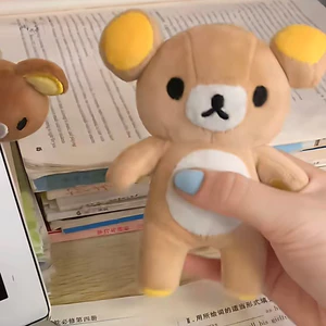 Cùng Ngày Giao Hàng Sáng Tạo Rilakkuma Mất Tai Búp Bê Hoạt Hình Sang Trọng Đồ Chơi Búp Bê Dễ Thương Rilakkuma Mặt Dây Chuyền Quà Tặng----