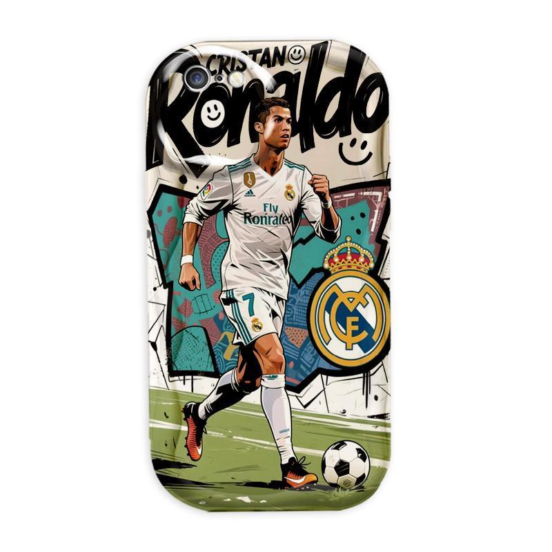 Thích Hợp Cho iPhone 6 6S 6 Plus 6S Plus 7 8 Plus SE 2020 3D TPU Mềm World Cup Cristiano Ronaldo Sinh Viên Ốp Điện Thoại Chống Sốc