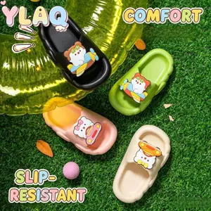 Hoạt Hình Dễ Thương Gấu Mèo Dép Trẻ Em Đế Dày Chống Trơn Trượt Trong Nhà Ngoài Trời Phòng Tắm Trượt Cho Bé Trai Bé Gái ﻿