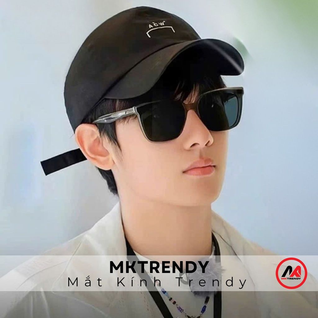 [Live x MKTRENDY] Kính râm gọng vuông chống tia UV chống nắng thời trang nam nữ phong cách Hàn Quốc R8