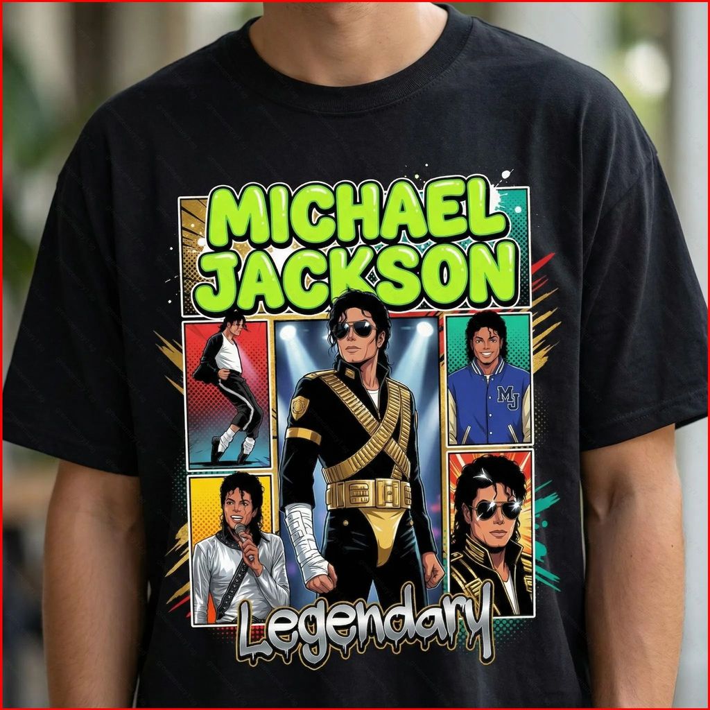 GC1 Michael Jackson MJ Mãi Áo Thun Anime Truyện Tranh Tee Retro Pop Nghệ Thuật Kỷ Nguyên Quà Tặng GC1