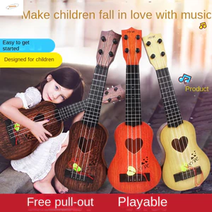 Đồ chơi nhạc cụ Ukulele ZENZON, Đồ chơi đàn Ukulele mô phỏng cổ điển 4 dây, Dụng cụ tập luyện nhịp điệu Đồ chơi Yukrili có thể chơi được Đồ chơi đàn Guitar nhỏ bền bỉ Hoạt động chơi