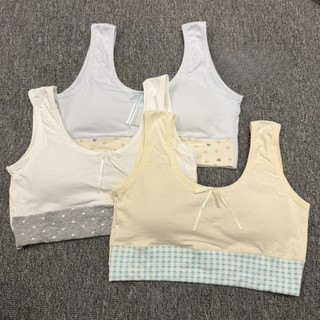 Áo lót cho bé gái tuổi dậy thì - Cotton mềm mại không gọng thoáng khí mặc thể thao hằng ngày