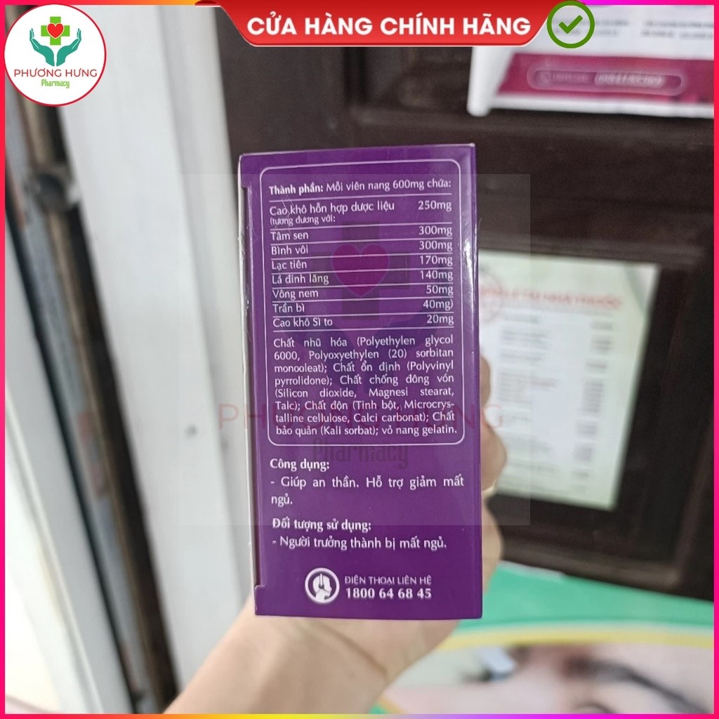 Nin Sleep (Ninsleep) Của Nam Dược Giúp An Thần, Ngủ Ngon, Giảm Mất Ngủ - Hộp 50 Viên