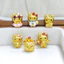 KT Hello Kitty Cát Vàng Vòng Tay Đính Hạt Vòng Tay Chuyển Hạt Hoạt Hình Dễ Thương DIY Phụ Kiện Phụ Kiện