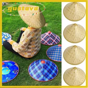 Mũ Tre GUSTAVA, Mũ Dệt Mây Tre Handmade, Phim Hoạt Hình Chống Nắng Retro Mũ Chống Mưa Mùa Hè