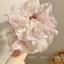 Mềm Seersucker Hồng Hoa Scrunchy Dây Buộc Tóc Cao Cấp Cổ Tích Lười Đầu Phụ Kiện Tóc Quá Khổ