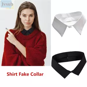 Áo Sơ Mi JVSUB Cổ Giả Nam Nữ Đen / Trắng Cotton Áo Có Thể Tháo Rời Cổ Giả