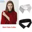 Áo Sơ Mi JVSUB Cổ Giả Nam Nữ Đen / Trắng Cotton Áo Có Thể Tháo Rời Cổ Giả